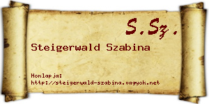 Steigerwald Szabina névjegykártya